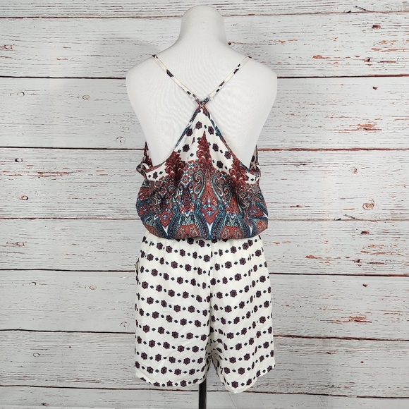 PAPAYA Bohemian Paisley Print Romper (L) - Picture 2 of 5